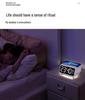 15W Wireless Fast Charging Alarm Clock with LCD Calendar & Desk Lamp