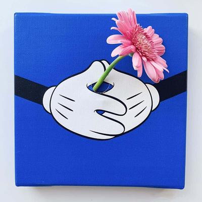Lib Art Deli Poster Panel Disney Mickey IKEBANA 20cm X Made In Japan Lightweight Fabric Disney IKE-DSNY-1807-05