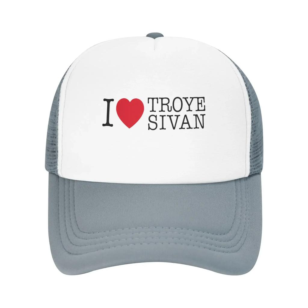 I Love Troye Sivan Very Much Hiking Mesh Baseball Caps For Womens Unisex Male Beach Golf Hat Hip Hop Trucker Cap