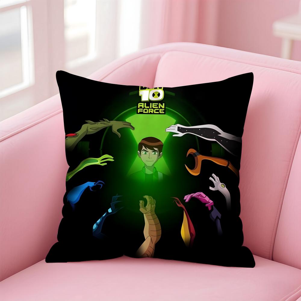 Anime B-Ben 10 U-Ultimate Alien Cushion Cover Comfortable Reversible Pillow Cover Ideal for Car Sofa Bedroom & Beyond