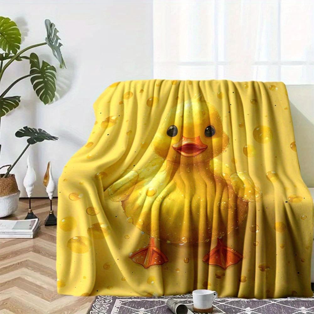 VIKAMA yellow duck healing wind blanket soft skin warm lovely bedroom sofa children's room blanket Home Decoration