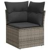 VidaXL Salon de Jardin avec Coussins 7 pcs, Canapés de Terrasse, Ensemble de Meubles de Patio, Mobilier d'Extérieur, Gris 3226144