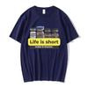 Life Is Short Make It Shorter Tren Meme Trenbolone T-shirt Men Women Funny Gym Short Sleeve T-shirts 100% Cotton Casual T Shirt