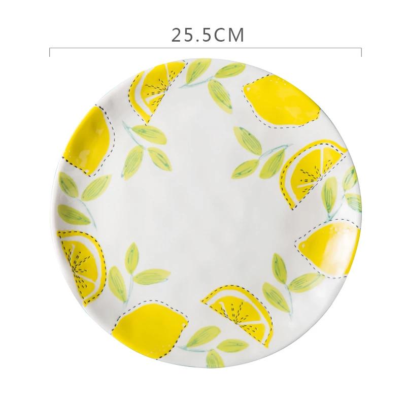Creative Circular Ceramic Plates Restaurant Steak Plates Delicious Household Dishes Deep Soup Plate Exquisite Tableware