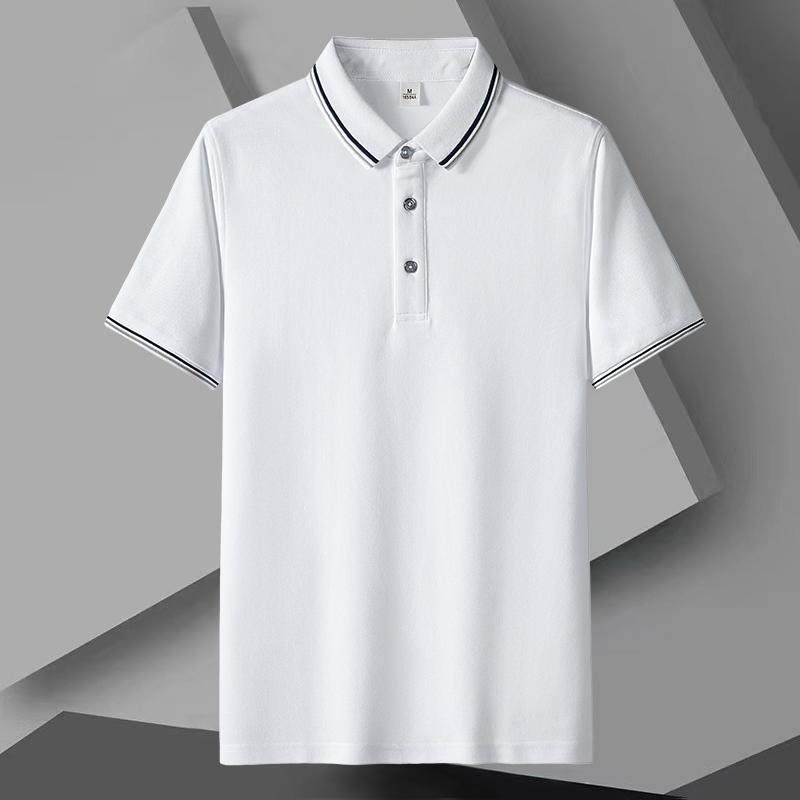 Summer Solid Color Men's Short Sleeved T-shirt Thin Business Lapel Men's Polo Shirt