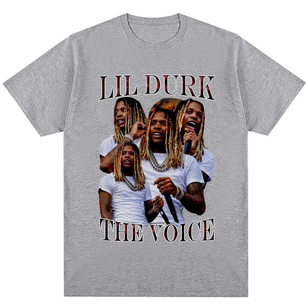 

Rapper Lil Durk Hip Hop Graphic TShirt Unisex Women Gothic Punk Vintage Tshirts Oversized Cotton Casual Summer T Shirt Streetwear 4XL