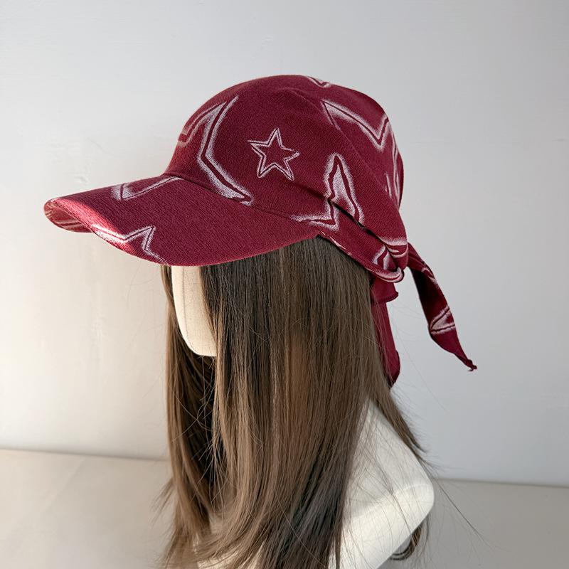 -Hop Bandana Hats Women New Spring-Summer Styl Sweet and Cool Girl's Versatile Sunshade Baseball Cap Turban Hat