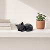 Estátua de Gato Dormindo, Miniatura de Gato Fofa para Mesa Estante, Decoração Geométrica Moderna Impressa em 3D Presente para Amantes de Gatos