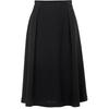 LANCY Hepburn Style Black A-Line Midi Skirt