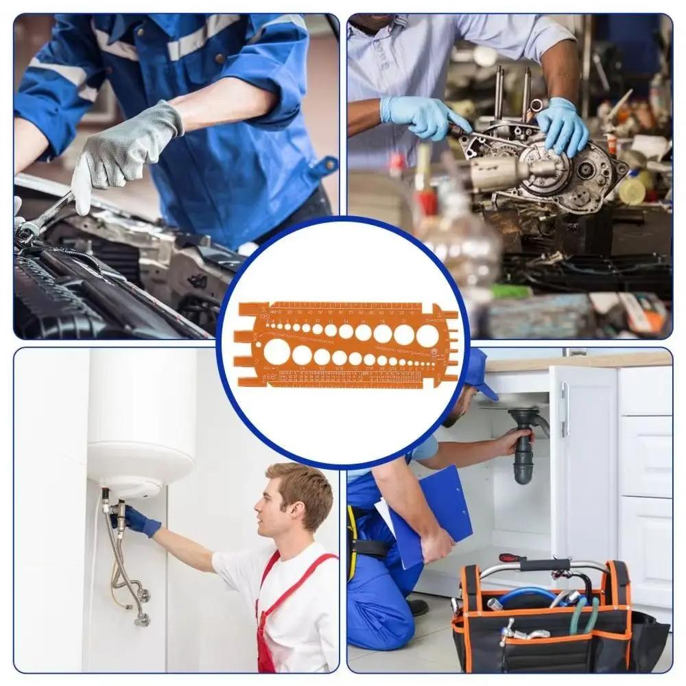 Metric Size Nut Gauge Imperial Standard Portable Screw Size Measuring Ruler Male Female Gauge Inch Metric Thread Bolt Gauges