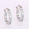 925 Sterling Silver Blue Topaz Earrings Round 2.50mm Catch Back Handmade Fine Jewelry Gift for Her
