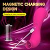 2 In 1 Suction Tongue Licking Vibrator G-Spot Clitoral Vacuum Stimulator Female Masturbation Toy Nipple & Clitoral Suction Cup Women's Sex Toy