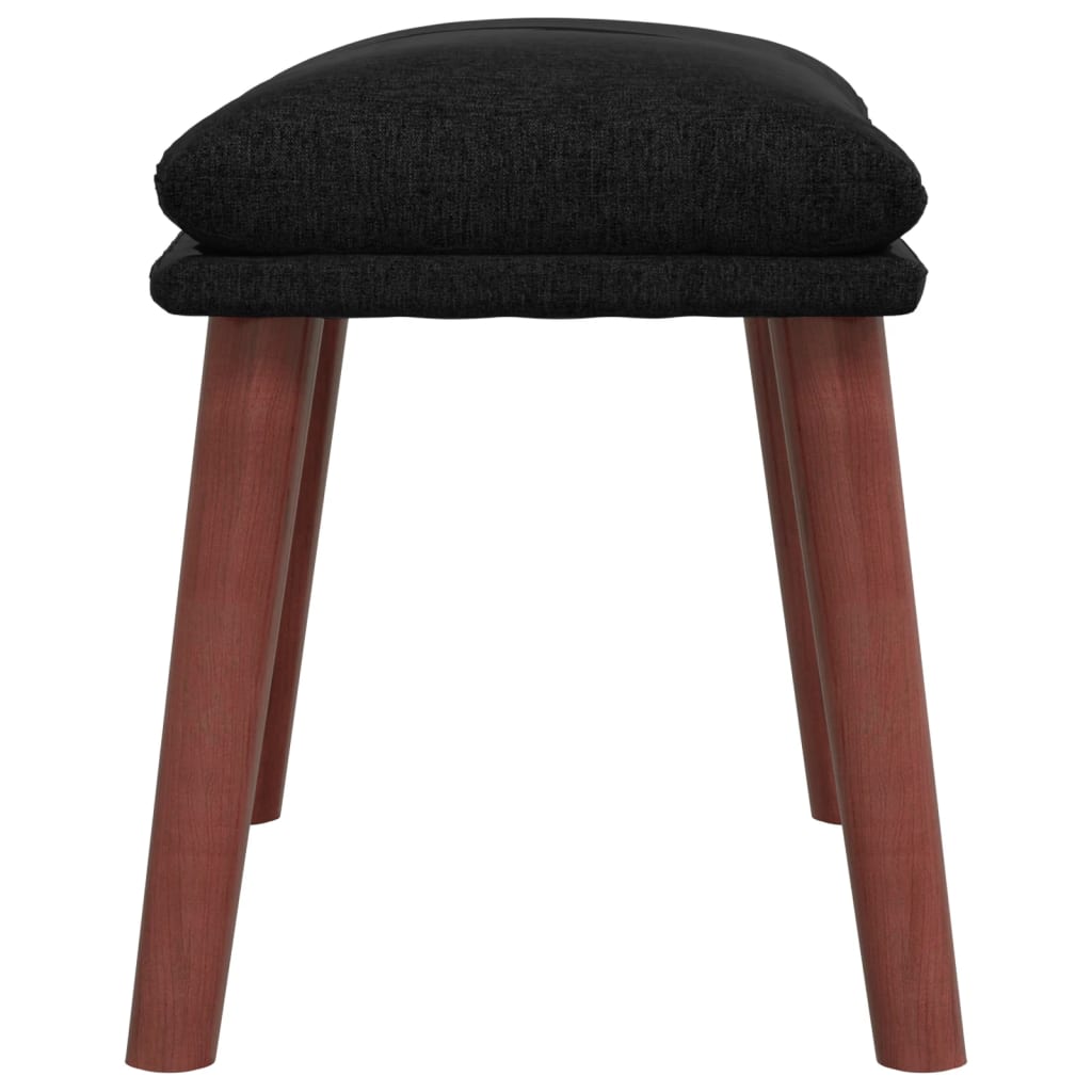 Footstool Black 45 x 29.5 x 35 cm Fabric