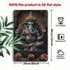 2D Ganesha Blechschild 1 Stück 1 Stück Vintage Ganesha Metall Wandplakette - 8x12 Zoll Blechschild, Langlebige Retro-Dekoration mit vorgebohrten Löchern