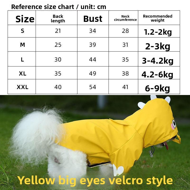 

Dog Raincoat - Waterproof Half-pack Style Pet Clothing for Use During Rainy Days and Seasons When Walking The Dog. S жёлтый
