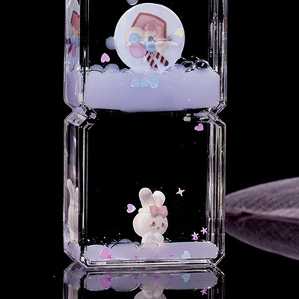 Creative Liquid Hourglass Cute Rabbit Acrylic Desk Decorations Droplet Movement Lightweight Hourglasses Timer Toys
