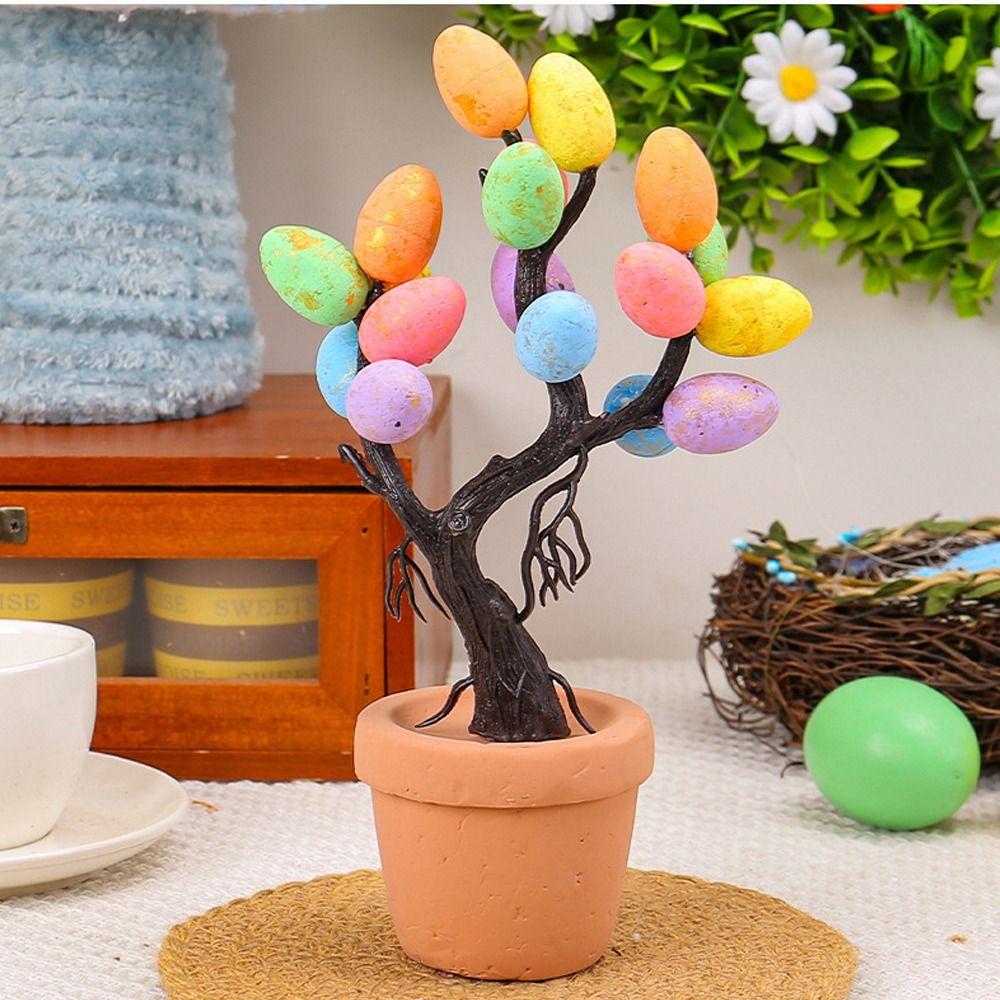 

Поделки своими руками пасхальное яйцо дерево цветочный горшок мини окрашенное пенопластовое яйцо украшение сувениры для вечеринки Style 2