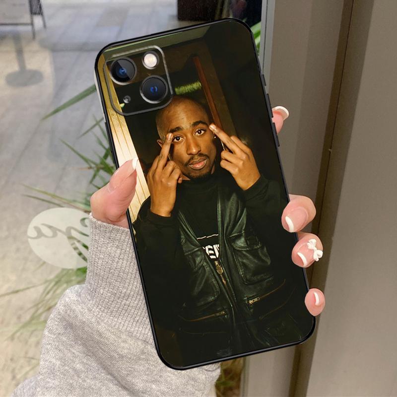 Rapper 2pac Singer Tupac Case For iPhone 16 Pro Max 15 14 12 11 13 17 Pro Max Plus 12 13 Mini 16e 17 Air Back Cover