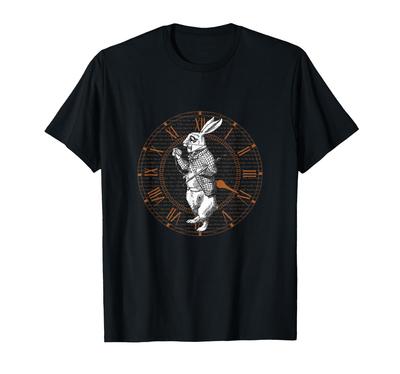 White Rabbit Vintage Clock Steampunk T-Shirt