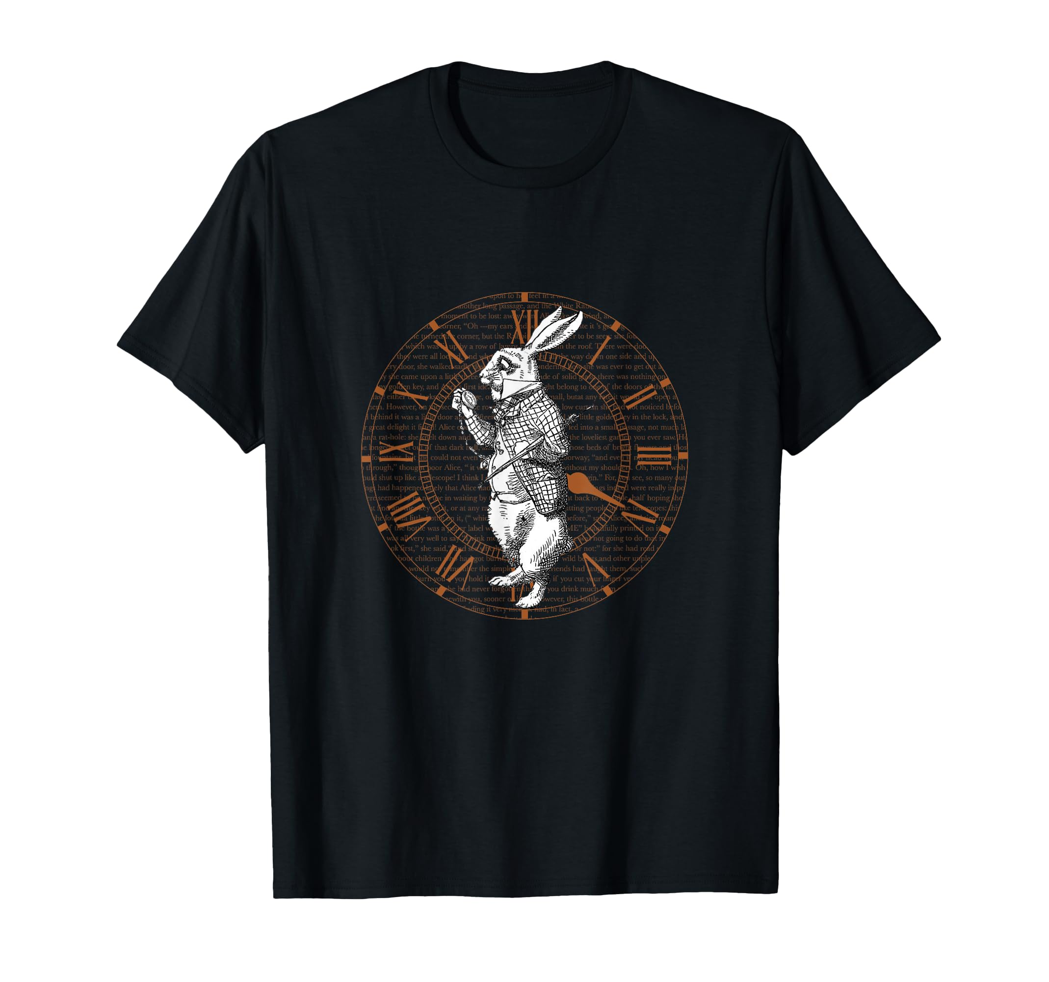 Футболка в стиле стимпанк с винтажными часами White Rabbit
