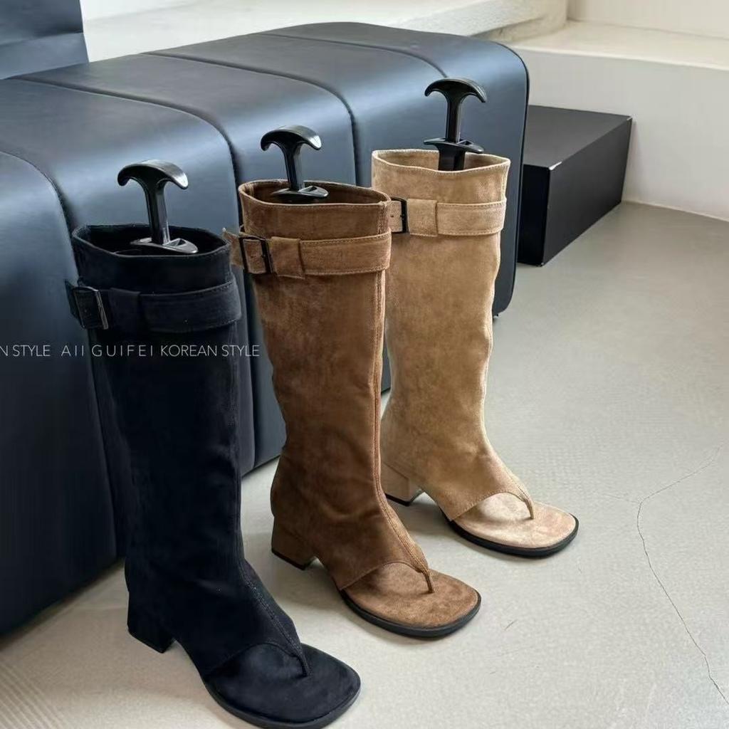 Meg-toe Suede Cool Boots, Western Cowboy Boots, Tube Boots, Stacked Boots, Wear More Than One Shoe