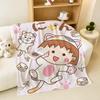 Cute Cartoon Anime Chibi Warm Soft Plush Blanket For Sofa Living Room Nap Home Bedroom Travel Gift Flannel M-Maruko-chan Hogar