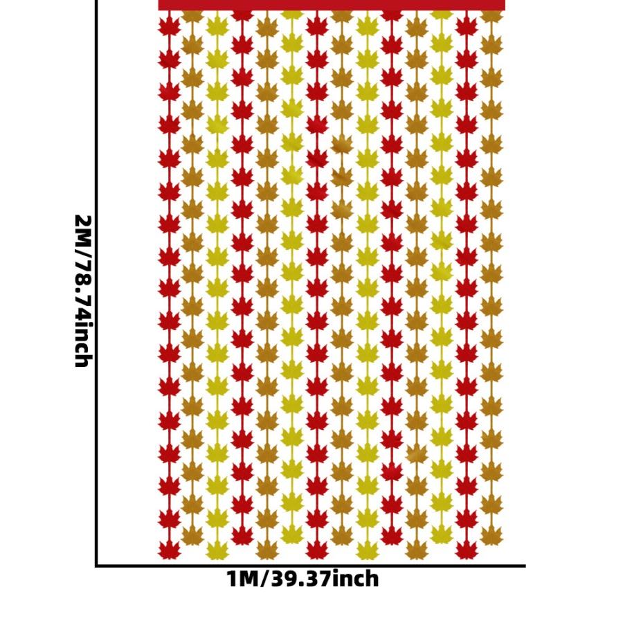 

1 шт. День благодарения Кленовый лист Дождь Шелковая занавеска Праздник осеннего урожая Оранжево-красный Яркий цветной блок Украшение для вечеринки Кисточка Задник