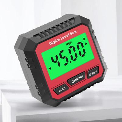 Buscador de Ángulos Digital de 360 Grados Nivel Caja Transportador Regla Biselada Calibre Inclinómetro con Base Magnética Retroiluminación