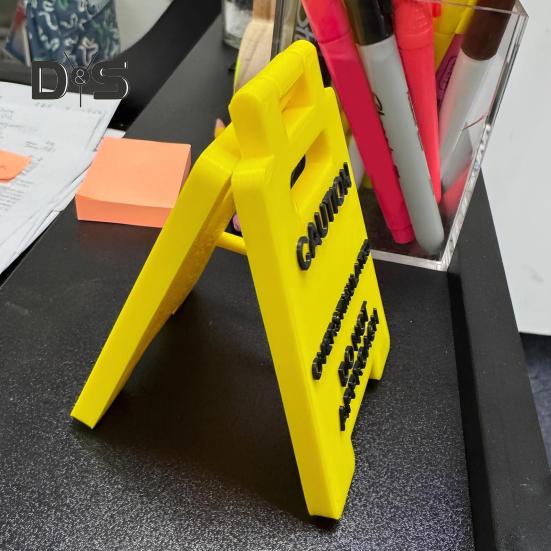 Caution Overstimulated Desk Sign Do Not Approach Caution Sign Humor Gag Mini Warning Signage for Offices Workstations Decoration