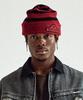 THEVINYLHOUSE Wappen Stripe Beanie Red