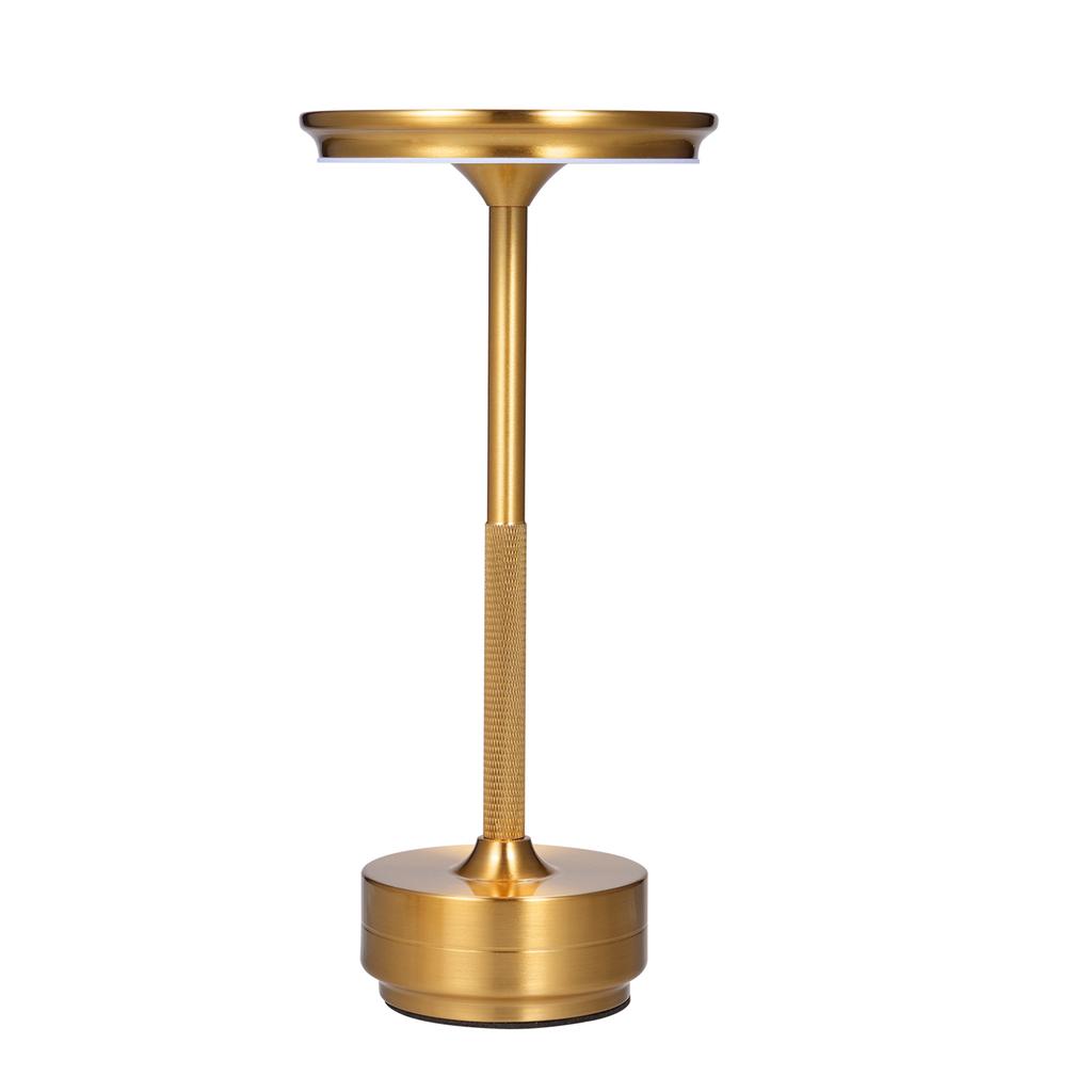Modern Minimalist Metal Table Lamp Touch Control LED Desk Lamp Cordless Bedside Nightstand Lamp 3 Light Colors Stepless