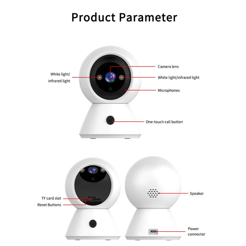 K11 Security Cameras Wireless Motion Detection Night Vision Real-Time App Alarm WiFi 1080P HD Camera For Home Office