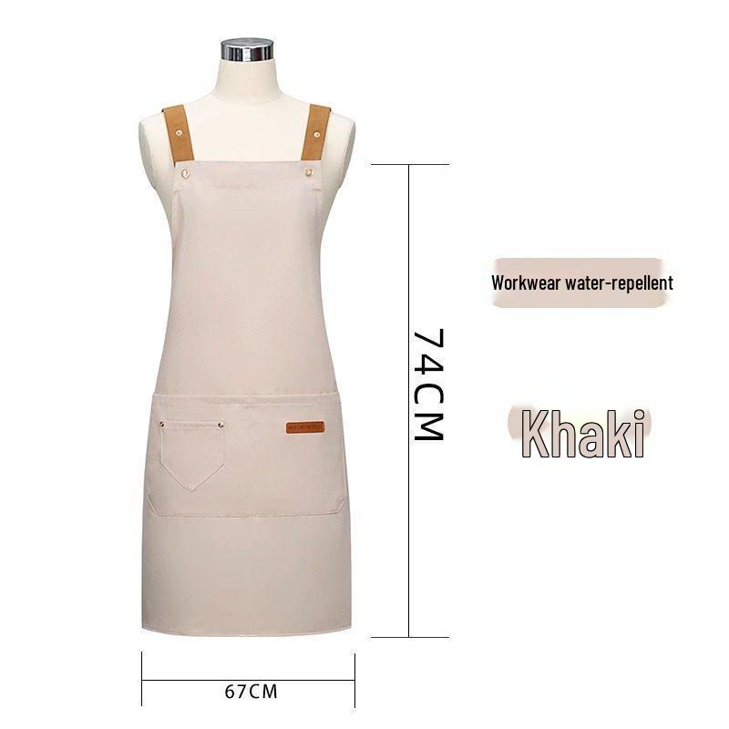 Men's Waterproof Oil-proof Logo Print Kitchen Apron for Home & Commercial Use