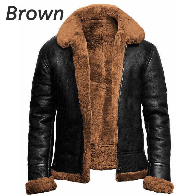 leather jacket with sheepskin