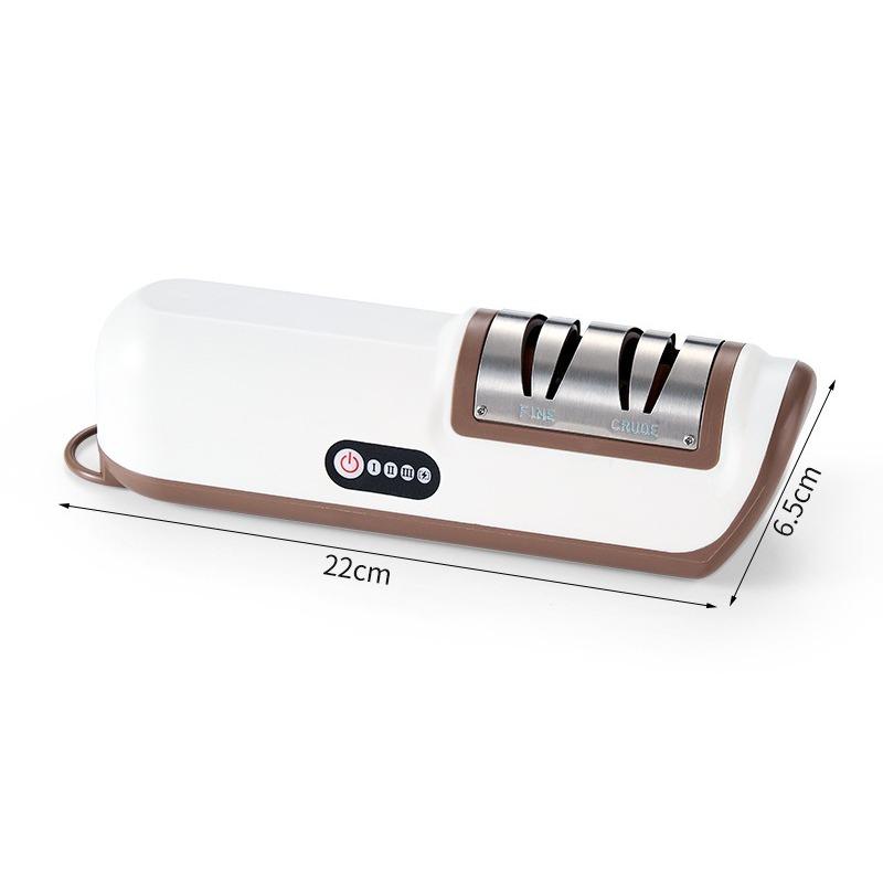 Electric Knife Sharpener,2026 New Automatic Kitchen Knife Sharpener with Safe Enclosed Sharpening Slots,Non-Slip Base,3-Speed 4-Stage System,(A3)