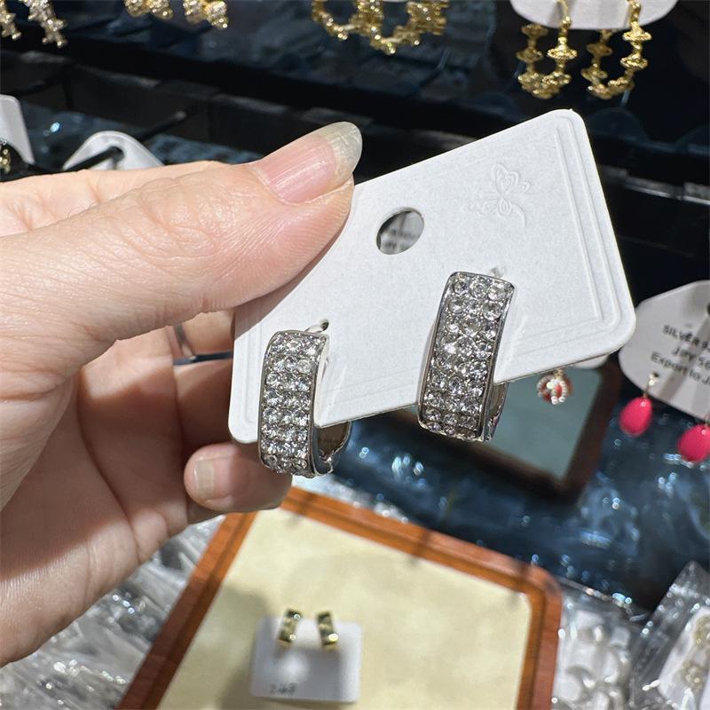 

Fashion Hoop Earrings for Women Metal Silver Color/Gold Color Simple Versatile Girls Earrings Hot Jewelry Simple Accessories срібний