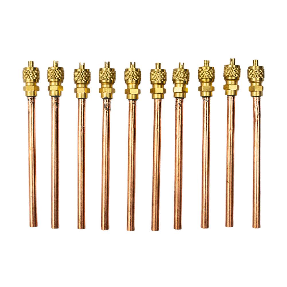 Efficient Copper Access Valves for Various Applications Set of 10 Refrigeration Parts Long Lasting Performance