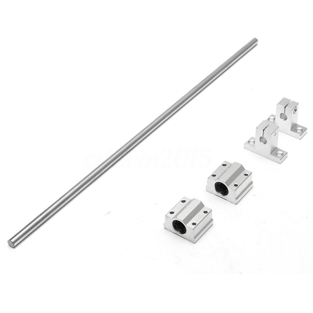 Rod LM8UU CNC /& 3D Printer Shaft SC8UU Bearing /& Bracket 8mm Linear Rail
