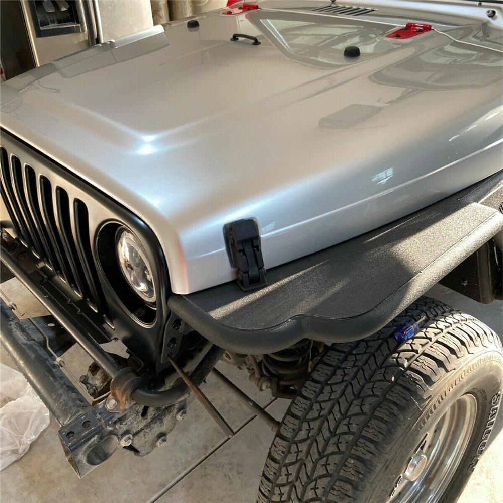 Pair Front Hood Latch Catch & Bracket For Jeep Wrangler TJ 1997-2006 Left Right