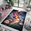 Multiple sizes Koi under moonlight water lilies Carpet for Living Room Bedroom Home Decor Rug Non-slip Floor Mat Luxury Gift