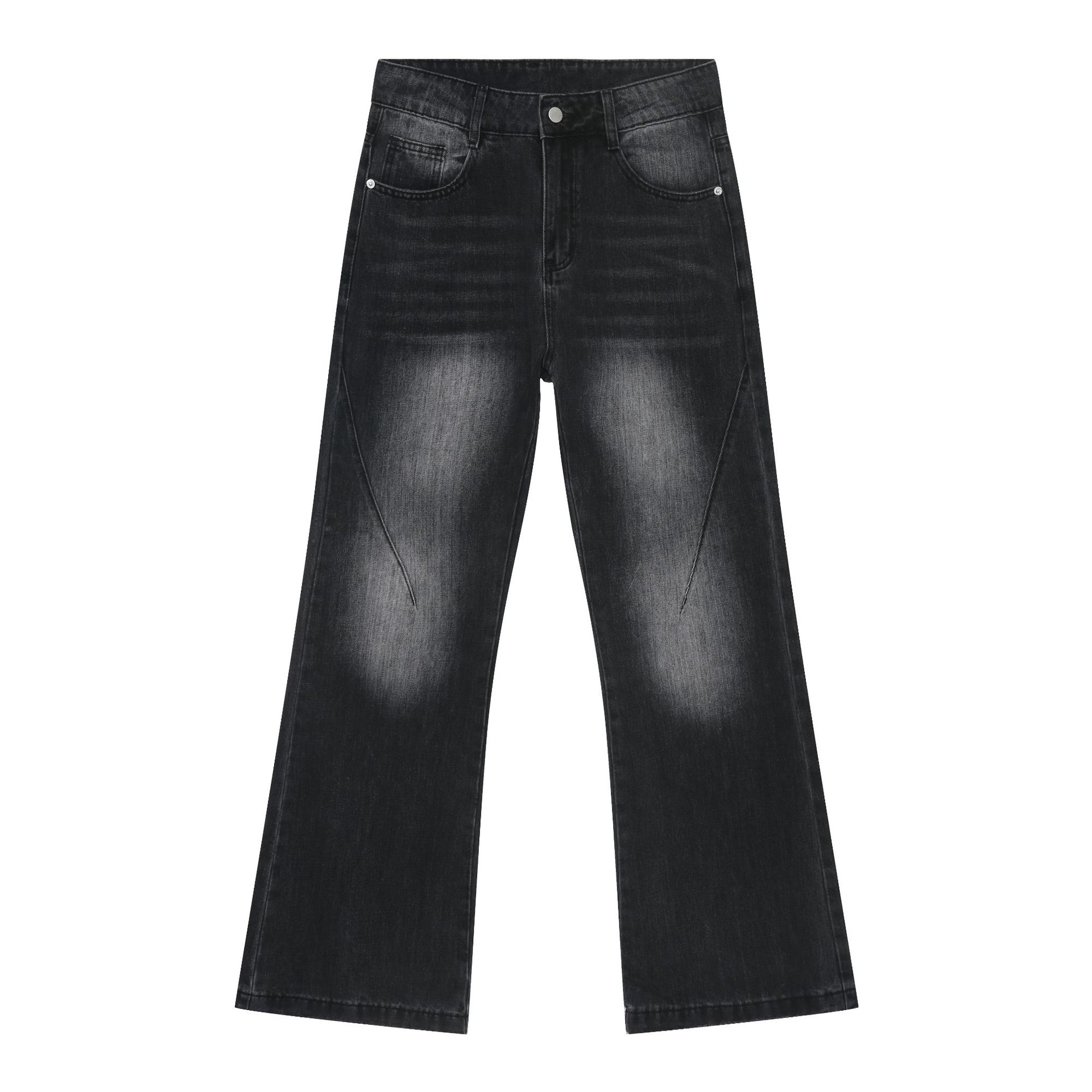 

Длинные брюки винтажные абразивные белые микро брюки тонкие выбеленные прямые широкие джинсы мужские прямые свободные джинсы для мужчин модные и удобные XL черный серый