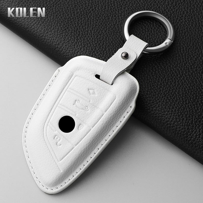 Leather Car Key Case Cover Shell Fob For Bmw F20 G20 G30 X1 X3 X4 X5 G05 X6 X7 G11 F15 F16 G01 G02 F48 Key Protector Accessories