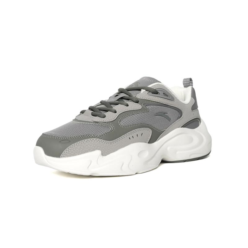 Anta Planet Low Top Casual Chunky Sneakers Men's Durable Gray/Cosmic Gray/Dove Gray 112618811-2