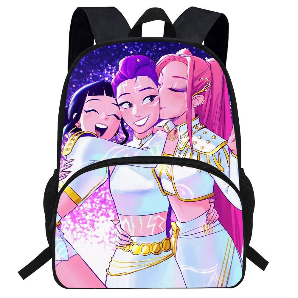 Hunters Demon Kpop Cartoon School Backpack Durable Material Anti Shock Students