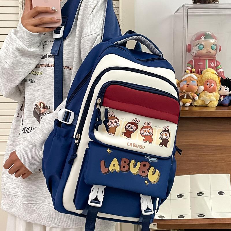 School Bag Trend Versatile Junior High School Backpack Cute Large Capacity Decompression Lightweight Cartoon Backpack