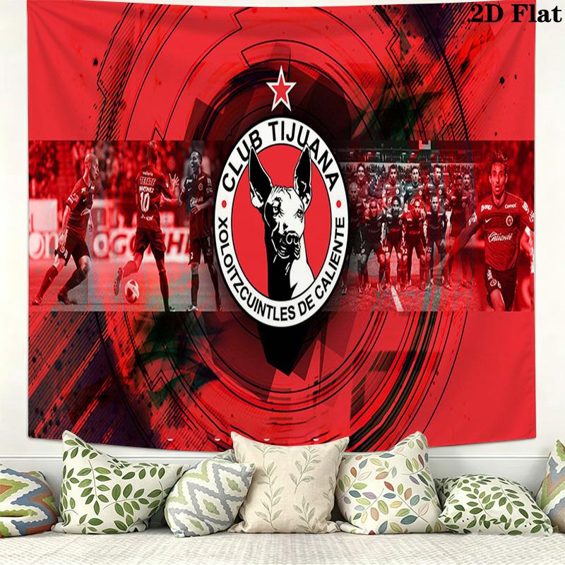 Club Tijuana Logo Wall Tapestry Aesthetic Wall Hanging Printed Fabric Blanket Decorative Tapestries for Bedroom Living Room Home Decor