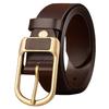 Men's Retro Genuine Leather Belt - Pin Buckle Cowhide Waist Belt for Business and Casual Wear, Suitable for Middle-Aged and Young Men.