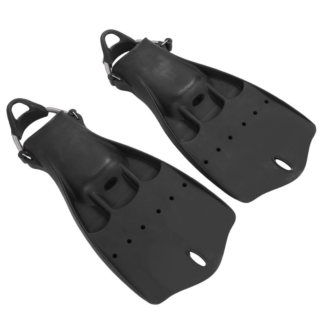 2pcs Scuba Diving Fins with Adjustable Spring Buckles Straps Rubber Jet Snorkeling Flippers for Swim