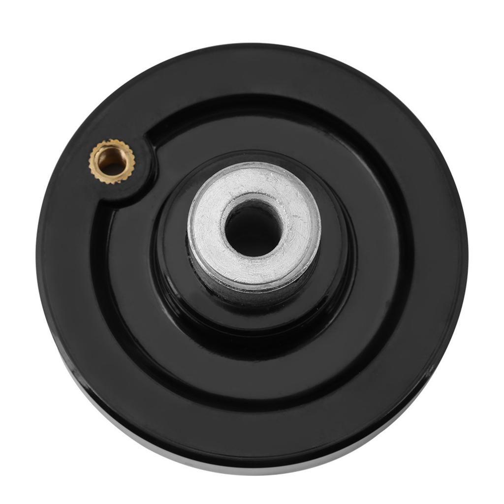 1 Pcs Black Lathe Milling Machine Rear   Hand Wheel With Revolving Handle(8 X 63mm)