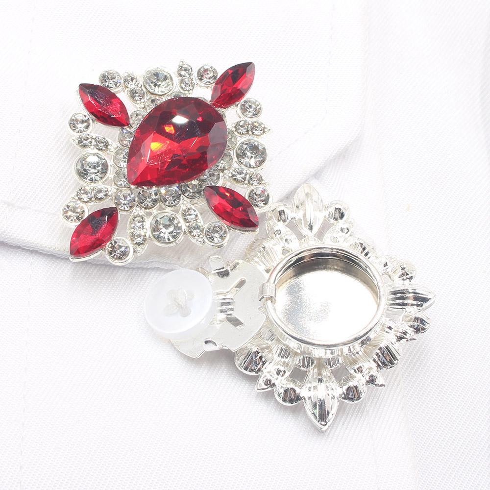 

New 1pcs35 * 42MM Horse Eye Water Drop Glass French Shirt Cufflink Set DIY Simple Cufflink Sweater Suit Accessories